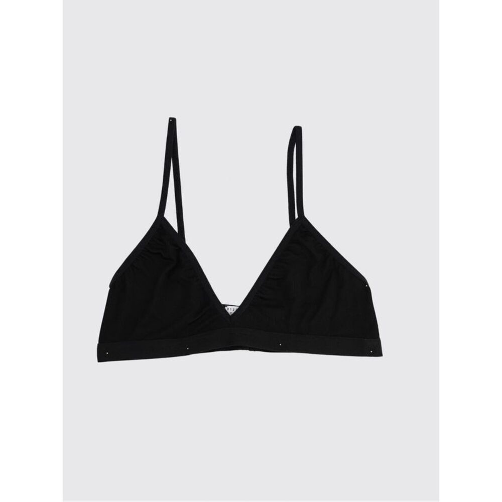 Tulle And Nylon Triangle Bra Mm6 Maison Margiela With Adjustable Straps